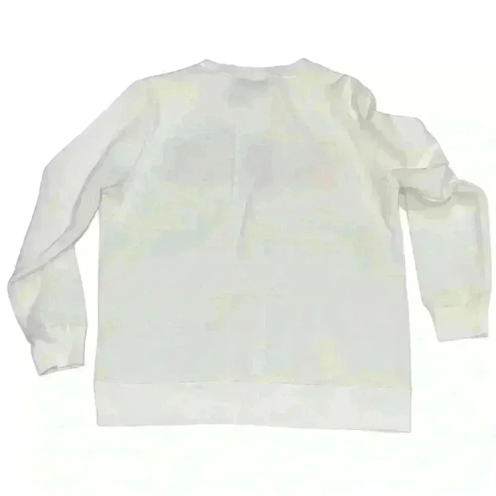 Halloween Holiday Editions White crewneck Halloween Embroidered Patchwork Sz S - Picture 9 of 9